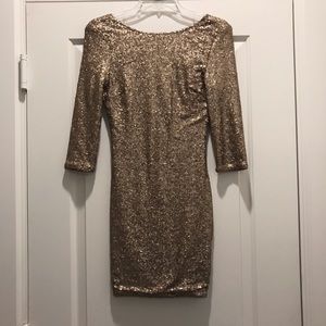 Gold sequin Tobi dress size small